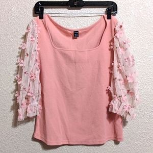 Shein pink flower top.